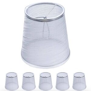 Silver Matte mini lampshade covers